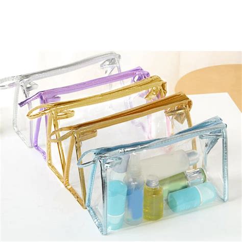 custom clear cosmetic bags in bulk|small clear plastic cosmetic bags.